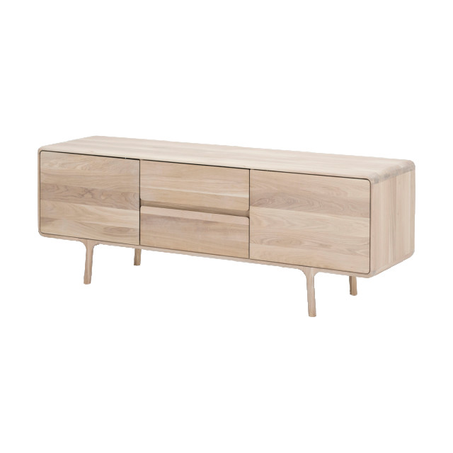 Gazzda Fawn sideboard houten dressoir whitewash 180 x 45 cm 2027178 large