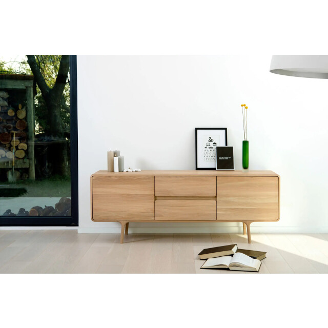 Gazzda Fawn sideboard houten dressoir naturel 180 x 45 cm 2027186 large