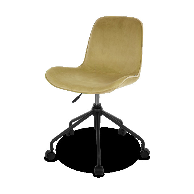 Nolon Nout-fé bureaustoel velvet olijf zwart onderstel 2028356 large