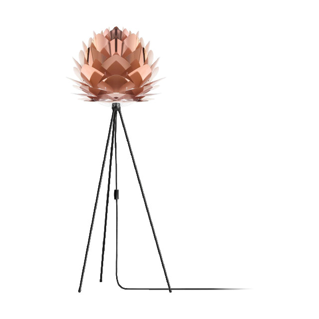 Umage Silvia medium vloerlamp copper met tripod zwart Ø 50 cm 2029750 large