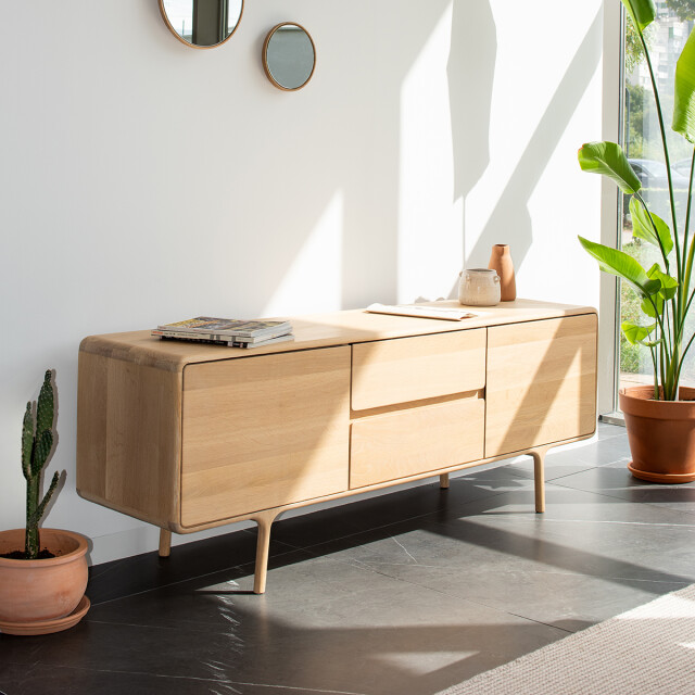 Gazzda Fawn sideboard houten dressoir naturel 180 x 45 cm 2027186 large