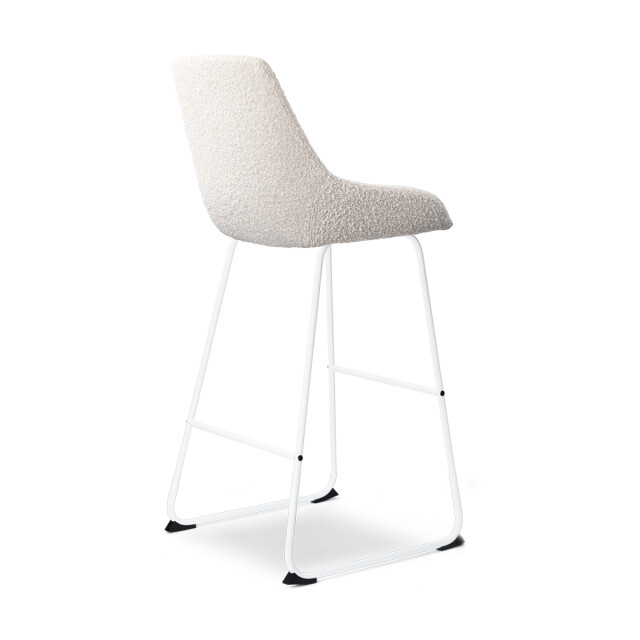 Nolon Nino-isa barkruk bouclé wit onderstel 75 cm set van 2 2831601 large
