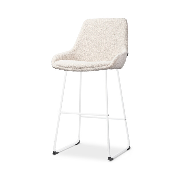 Nolon Nino-isa barkruk bouclé wit onderstel 75 cm 2794733 large