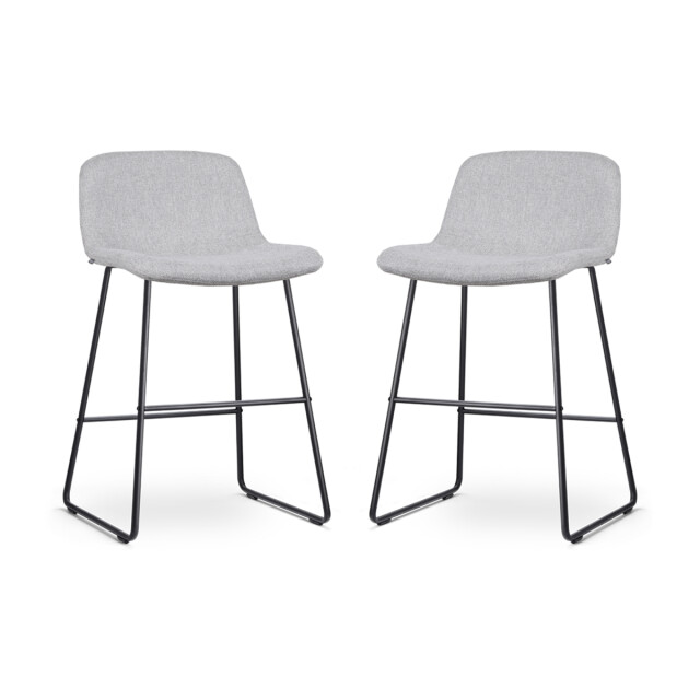 Nolon Nino-mats barkruk licht zwart onderstel 65 cm set van 2 2848496 large