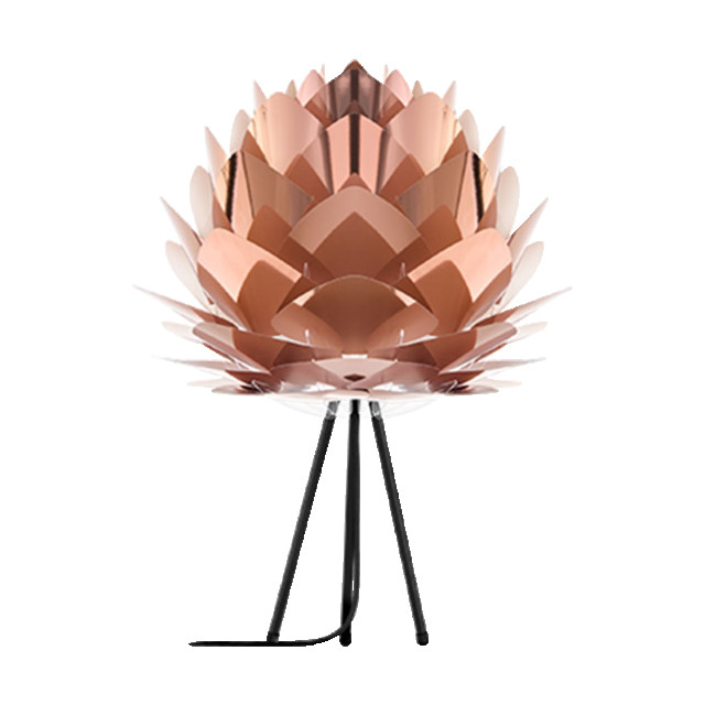 Umage Silvia medium tafellamp copper met tripod zwart Ø 50 cm 2027715 large