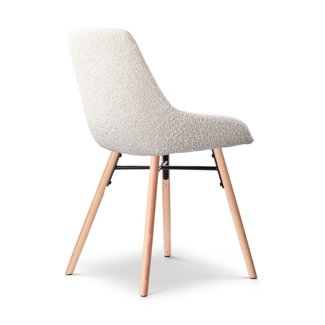 Nolon Nena-isa eetkamerstoel bouclé naturel onderstel set van 2 2831643 large