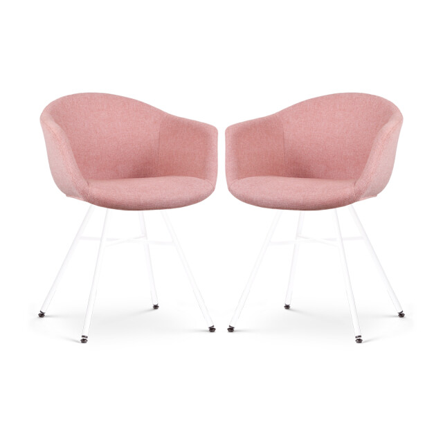 Nolon Noa-otis eetkamerstoel zacht wit onderstel set van 2 2848485 large