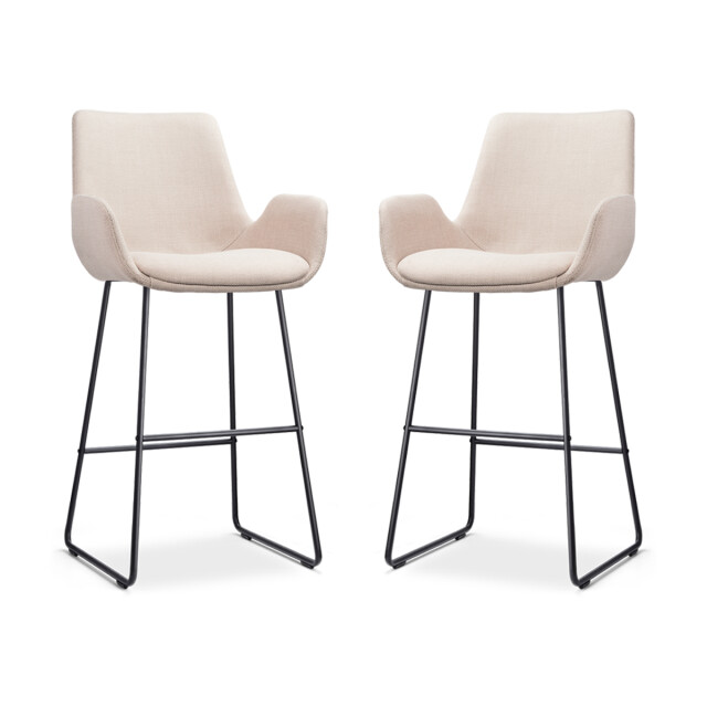 Nolon Nino-eef barkruk zwart onderstel 75 cm set van 2 2831538 large