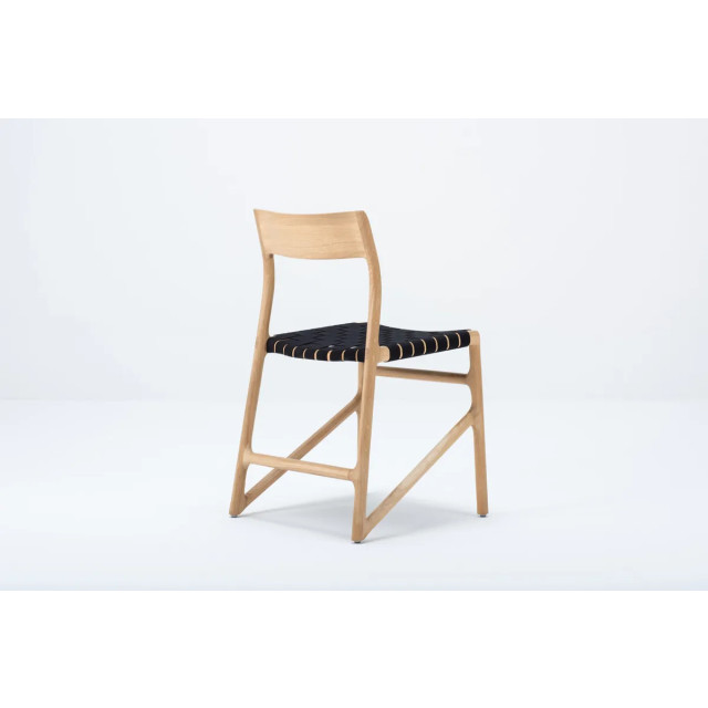 Gazzda Fawn chair houten eetkamerstoel whitewash met cotton webbing black 4555 2041815 large