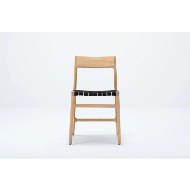 Gazzda Fawn chair houten eetkamerstoel whitewash met cotton webbing black 4555 2041815 large