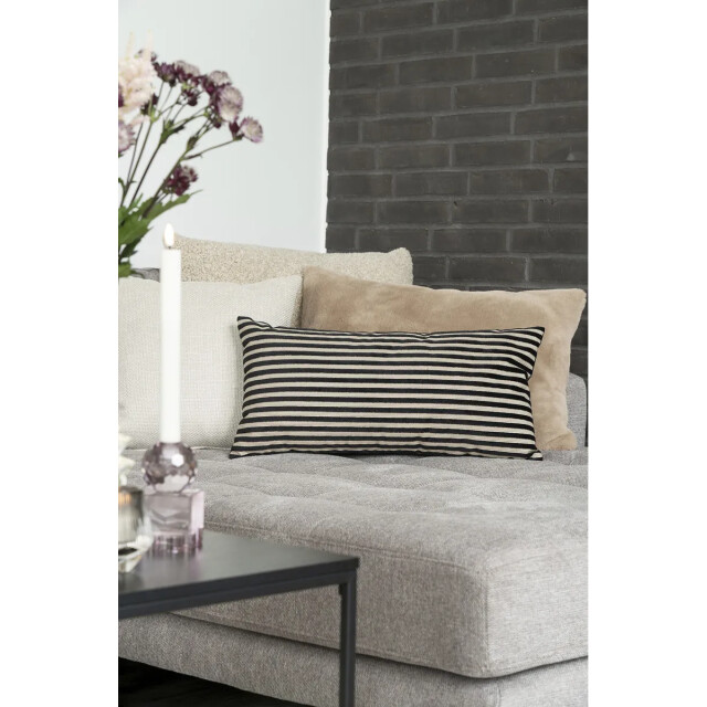Artichok Striped sierkussen en beige 30 x 60 cm 2074199 large