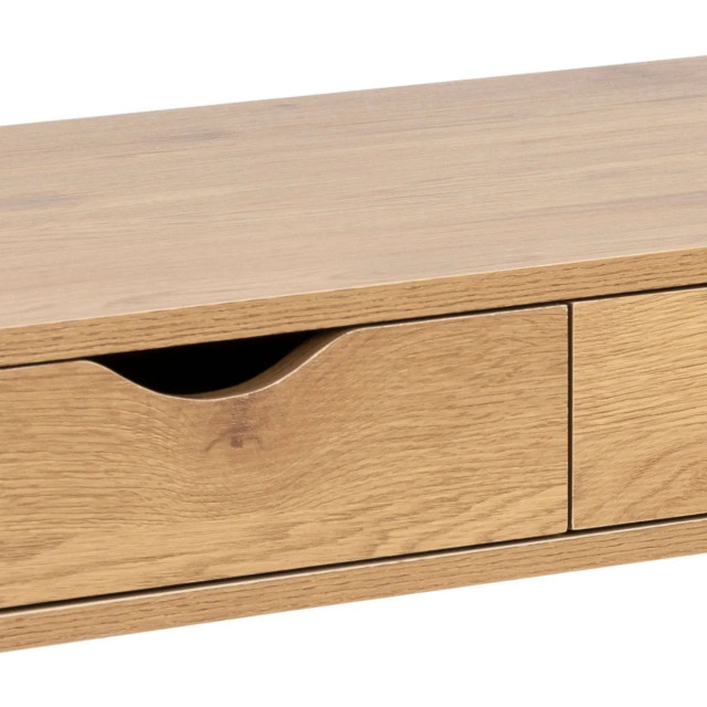 Lisomme Keet houten bureau naturel met 3 lades 110 x 50 cm 2027124 large