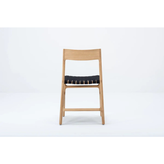 Gazzda Fawn chair houten eetkamerstoel whitewash met cotton webbing black 4555 2041815 large