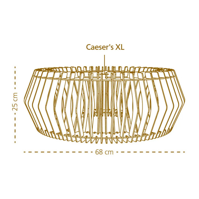 Bomerango Caeser xl houten lampenkap extra large Ø 68 cm 2027887 large