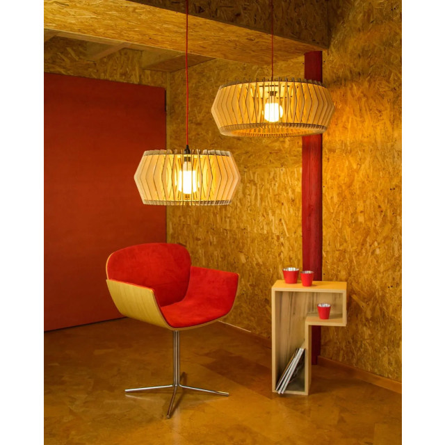 Bomerango Caeser s houten hanglamp small met koordset zwart Ø 43 cm 2027907 large