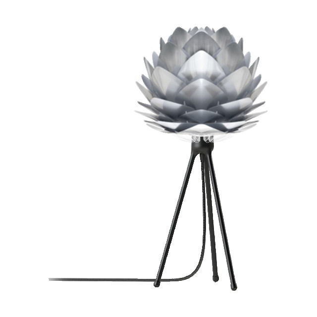 Umage Silvia mini tafellamp brushed steel met tripod zwart Ø 32 cm 2027746 large