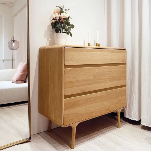 Gazzda Fawn drawer houten ladekast naturel 90 x 90 cm 2027121 large