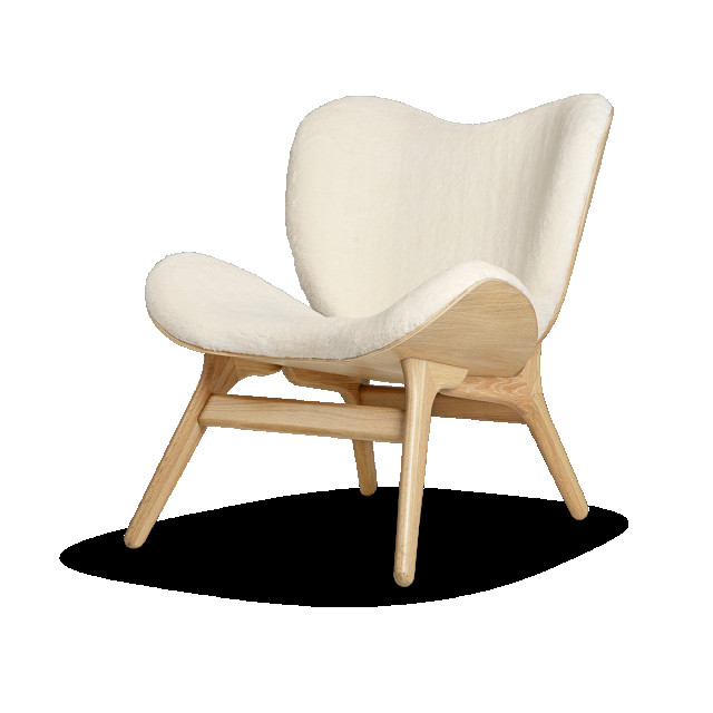 Umage A conversation piece naturel houten fauteuil teddy white 2176802 large