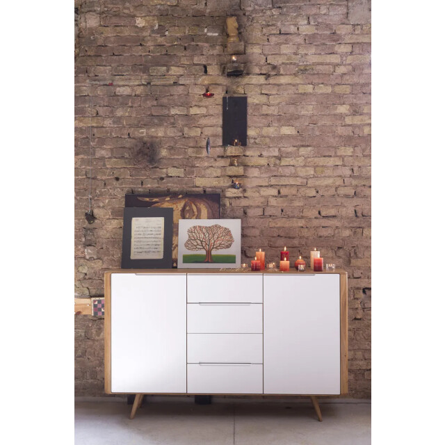 Gazzda Ena dresser 135 houten ladekast whitewash 135 x 110 cm 2333093 large