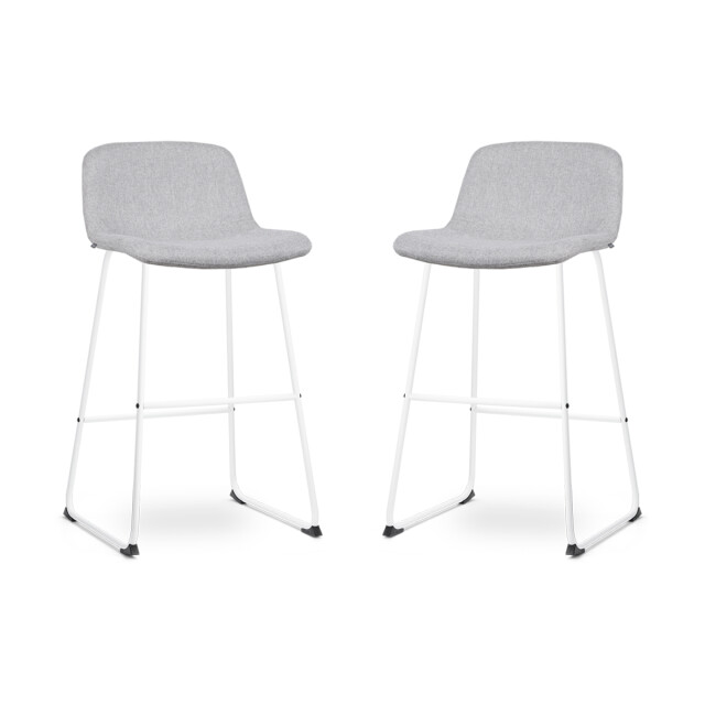 Nolon Nino-mats barkruk licht wit onderstel 75 cm set van 2 2833521 large