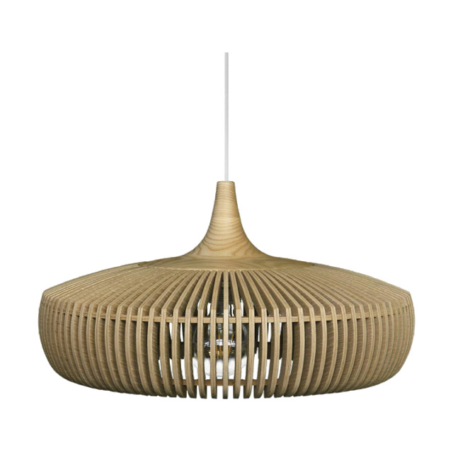 Umage Clava dine wood houten hanglamp naturel met koordset wit Ø 43 cm 2041799 large