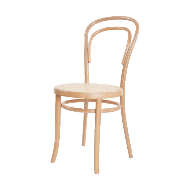 Fameg Vienna thonet no. 14 houten bistrostoel naturel met rotan zitting 2028233 large