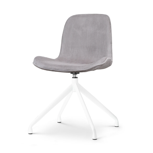 Nolon Nola-fé draaibare eetkamerstoel rib warm wit onderstel 2392642 large