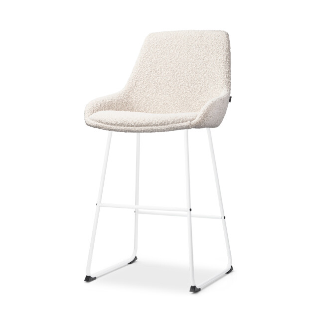Nolon Nino-isa barkruk bouclé wit onderstel 65 cm 2790849 large