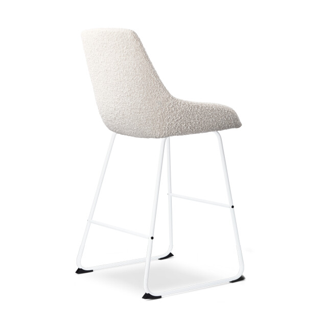 Nolon Nino-isa barkruk bouclé wit onderstel 65 cm set van 2 2831595 large