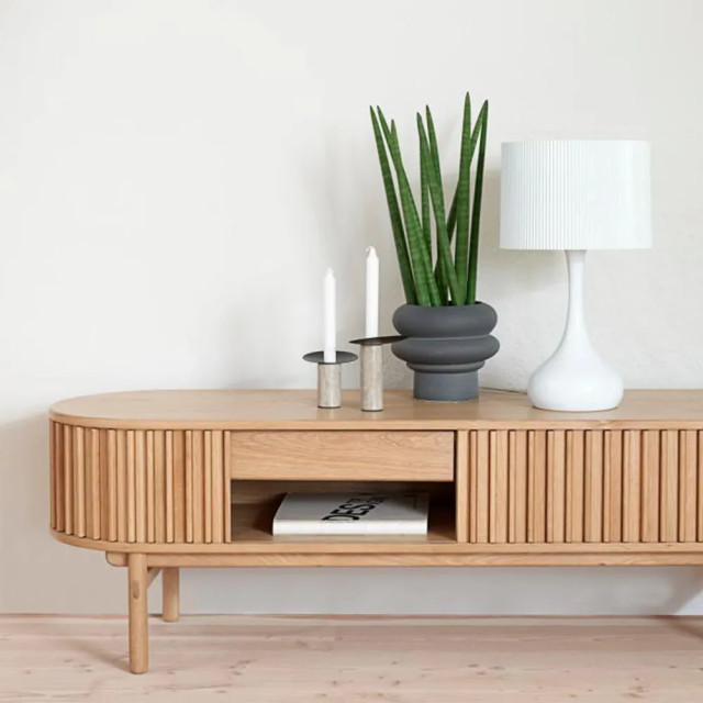 Olivine Kjeld houten tv meubel naturel 160 x 45 cm 2376773 large