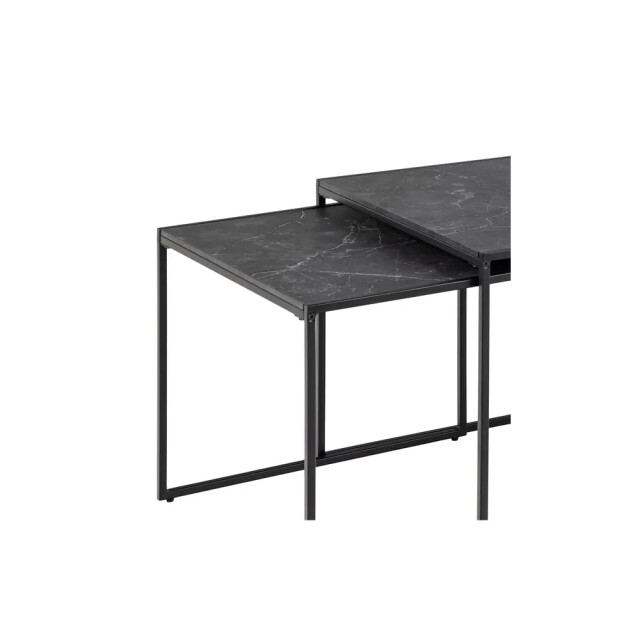 Lisomme Imke salontafel marmerlook antraciet set van 3 2028025 large