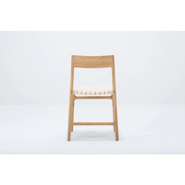 Gazzda Fawn chair houten eetkamerstoel whitewash met cotton webbing white 2001 2041814 large