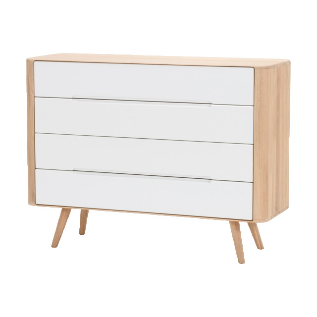 Gazzda Ena drawer 120 4 drawers houten ladekast whitewash 120 x 90 cm 2041994 large