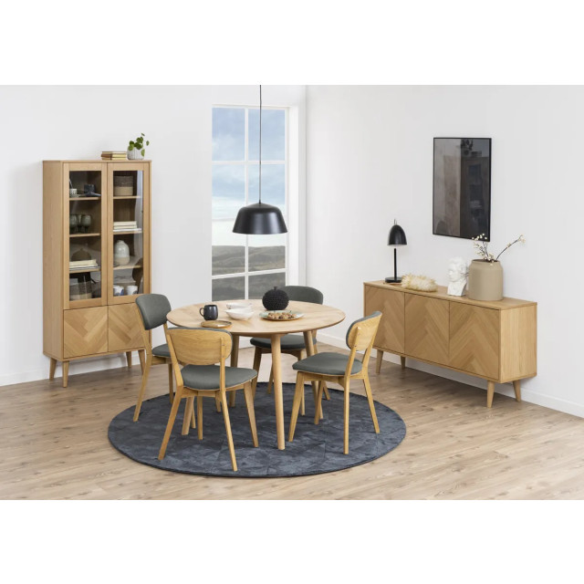 Lisomme Senn houten eettafel naturel visgraat Ø 120 cm 2028714 large