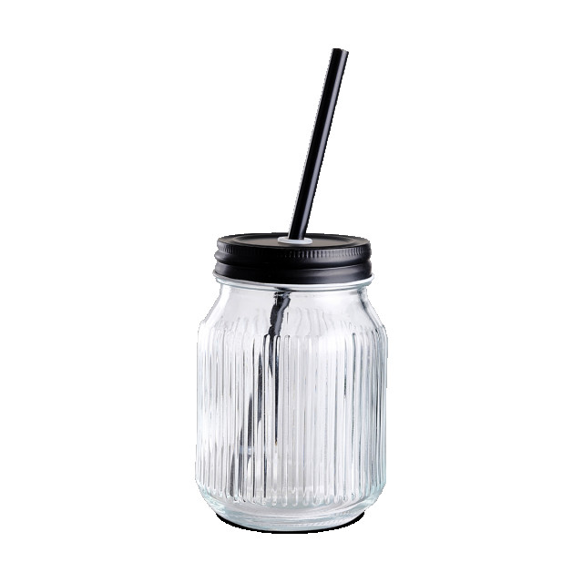 Lisomme Maeve mason jar glas met rietje 450 ml 2163677 large