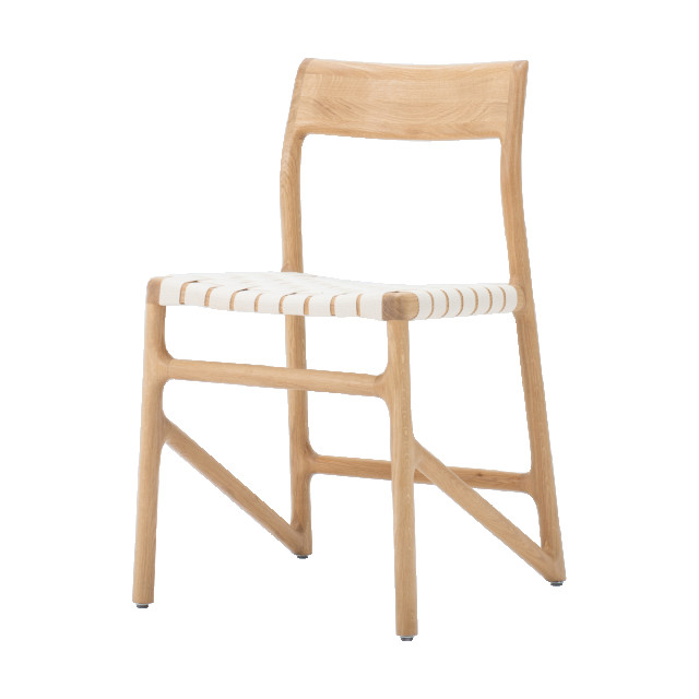 Gazzda Fawn chair houten eetkamerstoel whitewash met cotton webbing white 2001 2041814 large