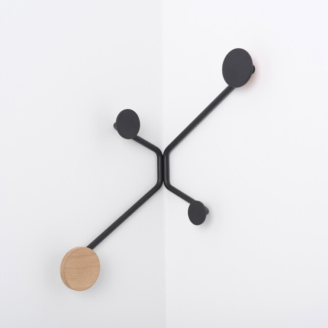 Gazzda Hook coat rack inner corners wandkapstok black 2040957 large