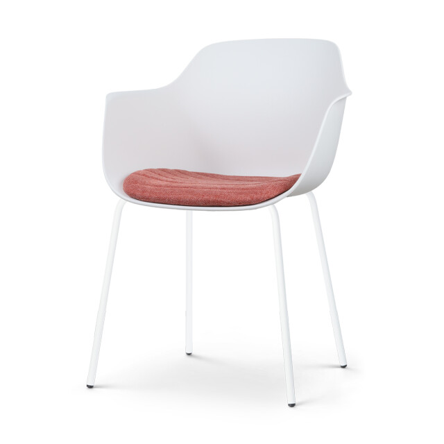 Nolon Nora-liz eetkamerstoel met terracotta rood zitkussen onderstel 2028424 large