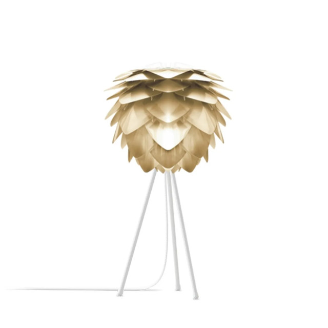 Umage Silvia mini tafellamp brushed brass met tripod wit Ø 32 cm 2027711 large
