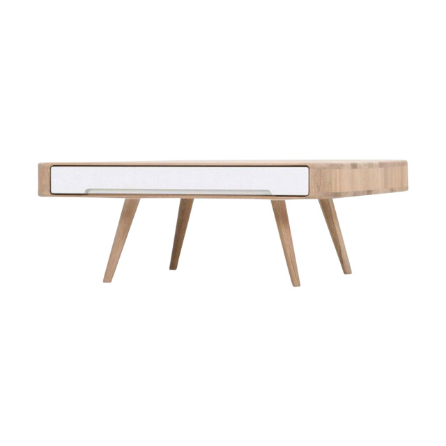 Gazzda Ena coffee table houten salontafel whitewash 90 x 90 cm 2028056 large