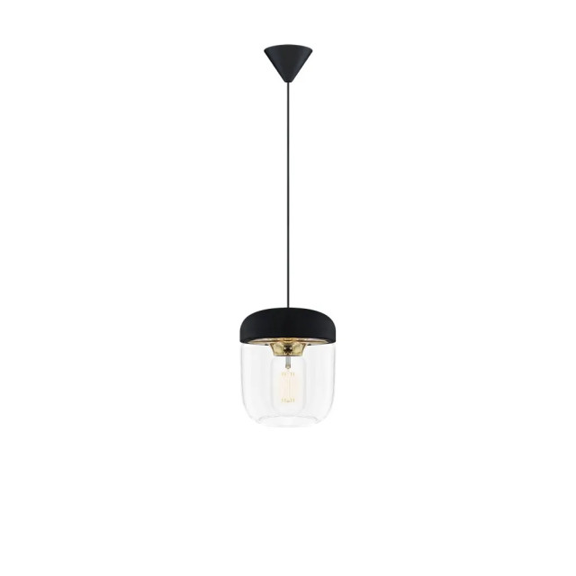 Umage Acorn hanglamp zwart met brass met koordset zwart Ø 14 cm 2027638 large