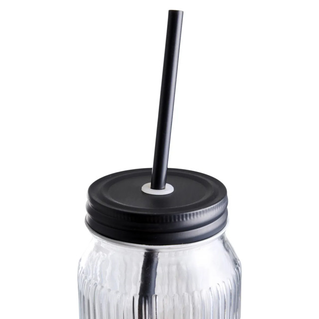 Lisomme Maeve mason jar glas met rietje 450 ml 2163677 large