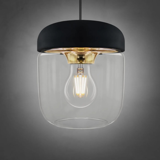Umage Acorn hanglamp zwart met brass met koordset zwart Ø 14 cm 2027638 large