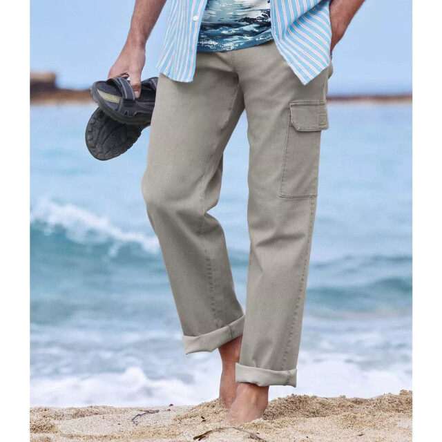 Atlas For Men Heren elastische taille casual jeans (set van 2) UTAF568_greyblue large