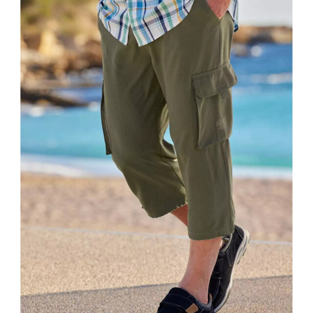 Atlas For Men Heren microvezel cropped cargo broek UTAF530_khaki large