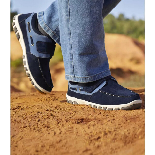 Atlas For Men Heren leren touch fastening mocassins UTAF202_navy large
