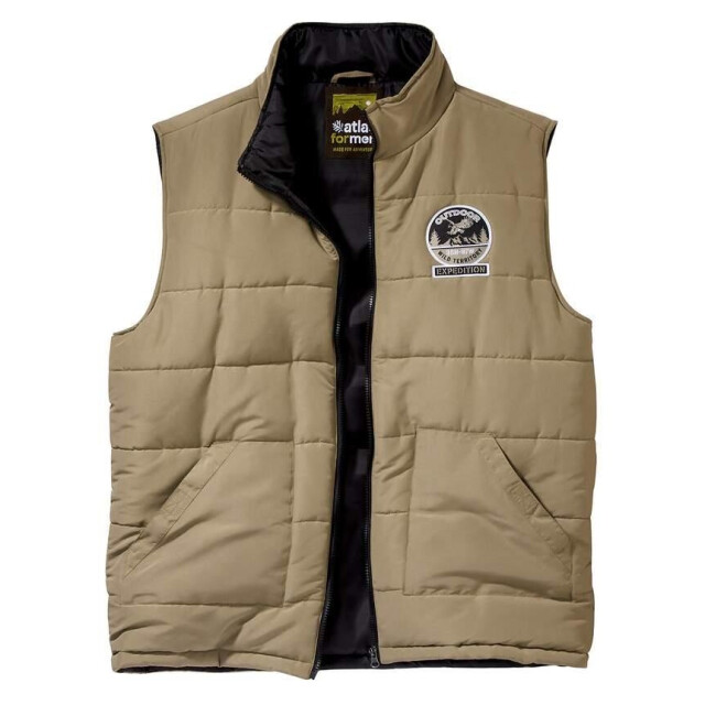 Atlas For Men Heren gewatteerd gilet UTAF1856_taupe large