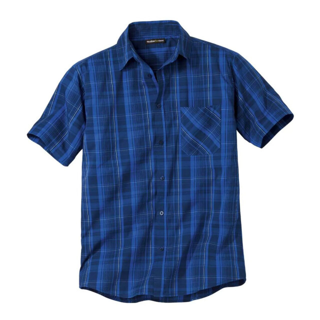Atlas For Men Heren geruit overhemd UTAF167_blue large