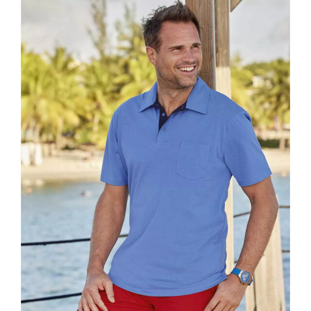 Atlas For Men Herenpolo met korte mouwen (5-pack) UTAF120_whiteredblueturquoisedarkgrey large