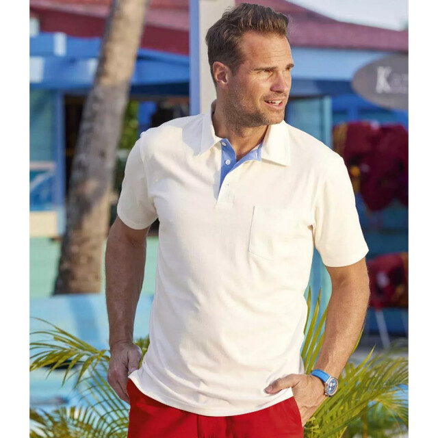 Atlas For Men Herenpolo met korte mouwen (5-pack) UTAF120_whiteredblueturquoisedarkgrey large